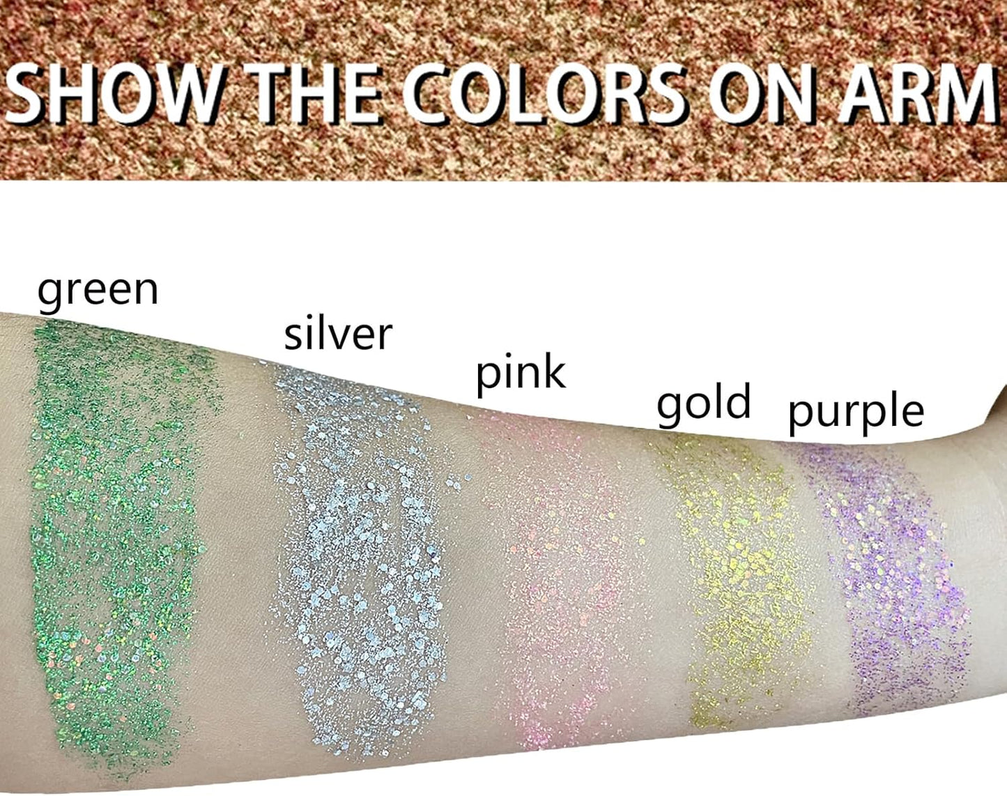 MEICOLY Pink Body Glitter Stick,Pink Face Glitter Sparkly Hair Glitter,Pink Accessories for Spirit Week,Singer Concerts Lover Heart Glitter Makeup,Mermaid Glitter Face Paint,Waterproof