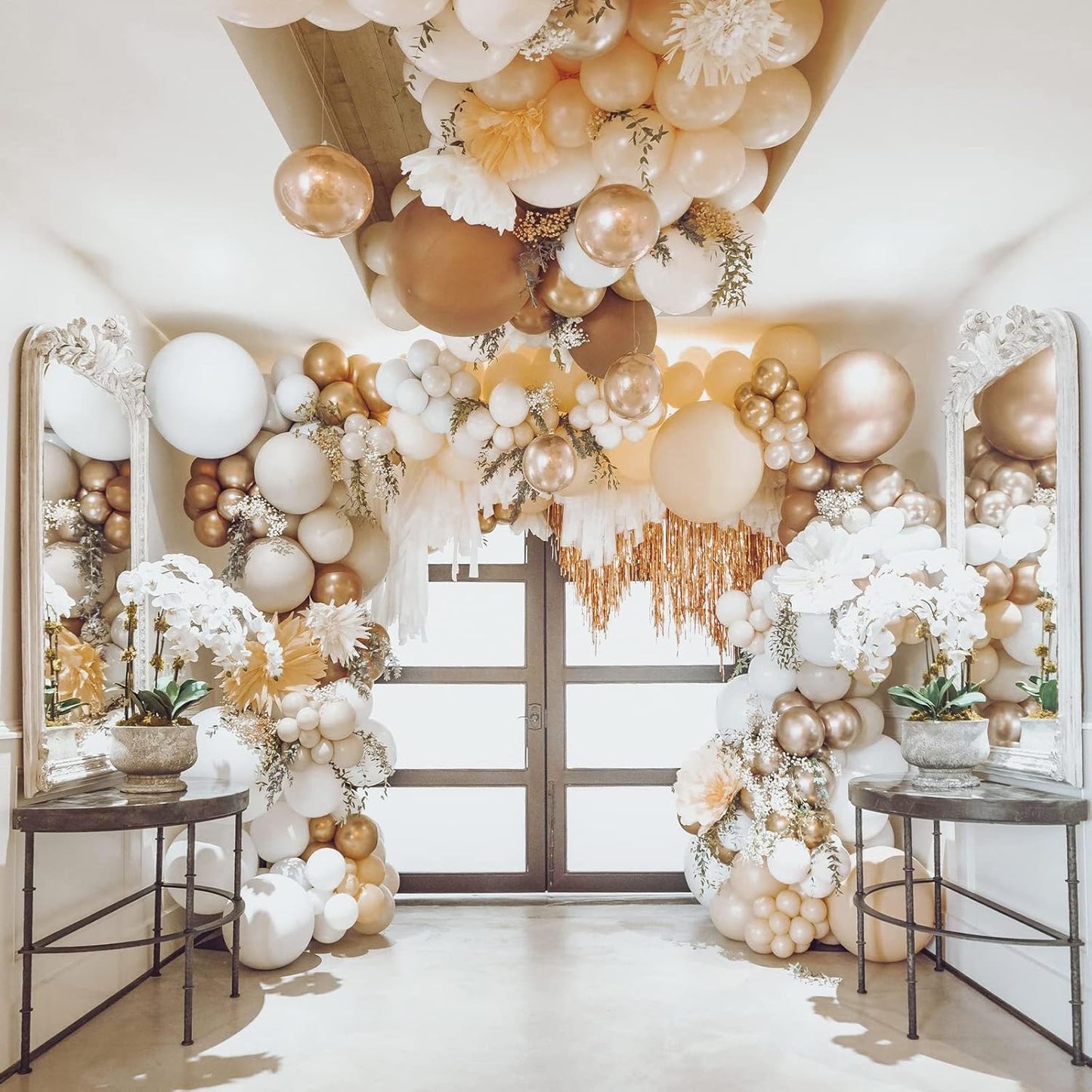 PartyWoo Nude Balloons 4 pcs 36 Inch Extra Large Big Jumbo Giant Beige Apricot Cream Boho Latex Neutral Balloons for Thanksgiving Graduation Baby Shower Boho Theme Birthday Party Decorations Nude-Y103