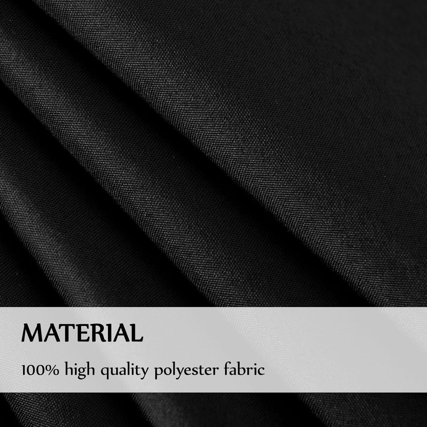 Rectangle Tablecloths 60x120 Inch 2 Pack Black Tablecloth Washable Decorative Linen Polyester Table Cloths for Dining Table Banquets Buffet Parties and Wedding