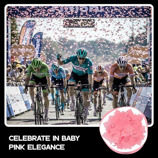 Ultimate Confetti, Baby Pink Color Biodegradable Confetti - Rectangular Flame-Resistant and Slow-Falling Tissue Paper Confetti for Cannon and Launcher use – Best for Celebrations - 1 lb, 16 oz