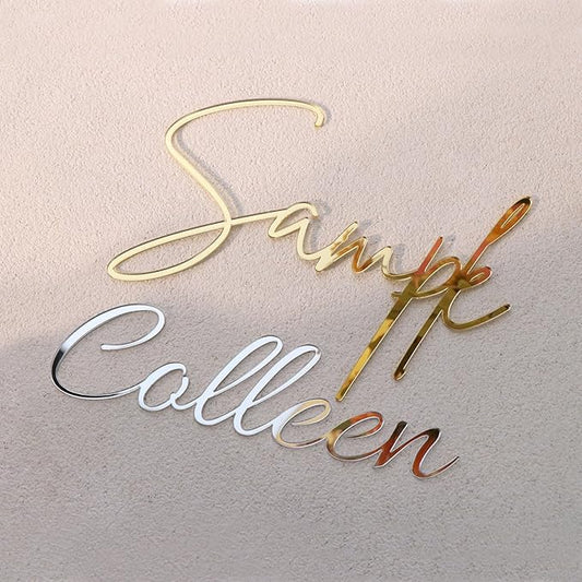 Custom Cake Name Sign, Acrylic Cake Name Plaque,Personalized Cake Name Plate Plaque,Cake Letters,Bonding with Icing,Cake Decoration for Birthday,BabyShower,Wedding