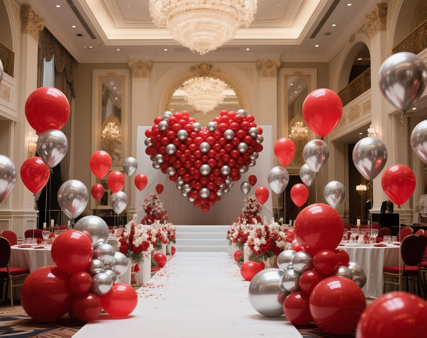 Red Balloons 145pcs Different Sizes 5in 10in 12in 18in Red Latex Balloon Helium Arch Kit Garland for Graduation Wedding Valentines Day Baby Shower Birthday Party Decoration