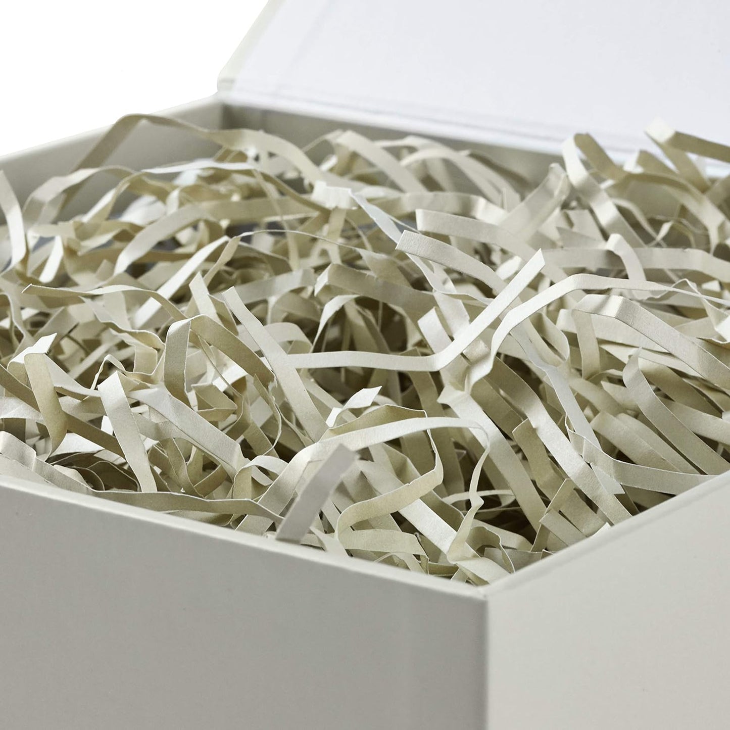 Hallmark Medium Gift Box with Lid and Shredded Paper Fill (Grey White 7 inch Box) for Weddings, Bridal Showers, Graduations, Birthdays, Bridesmaids Gifts, All Occasion (Pack of 12)