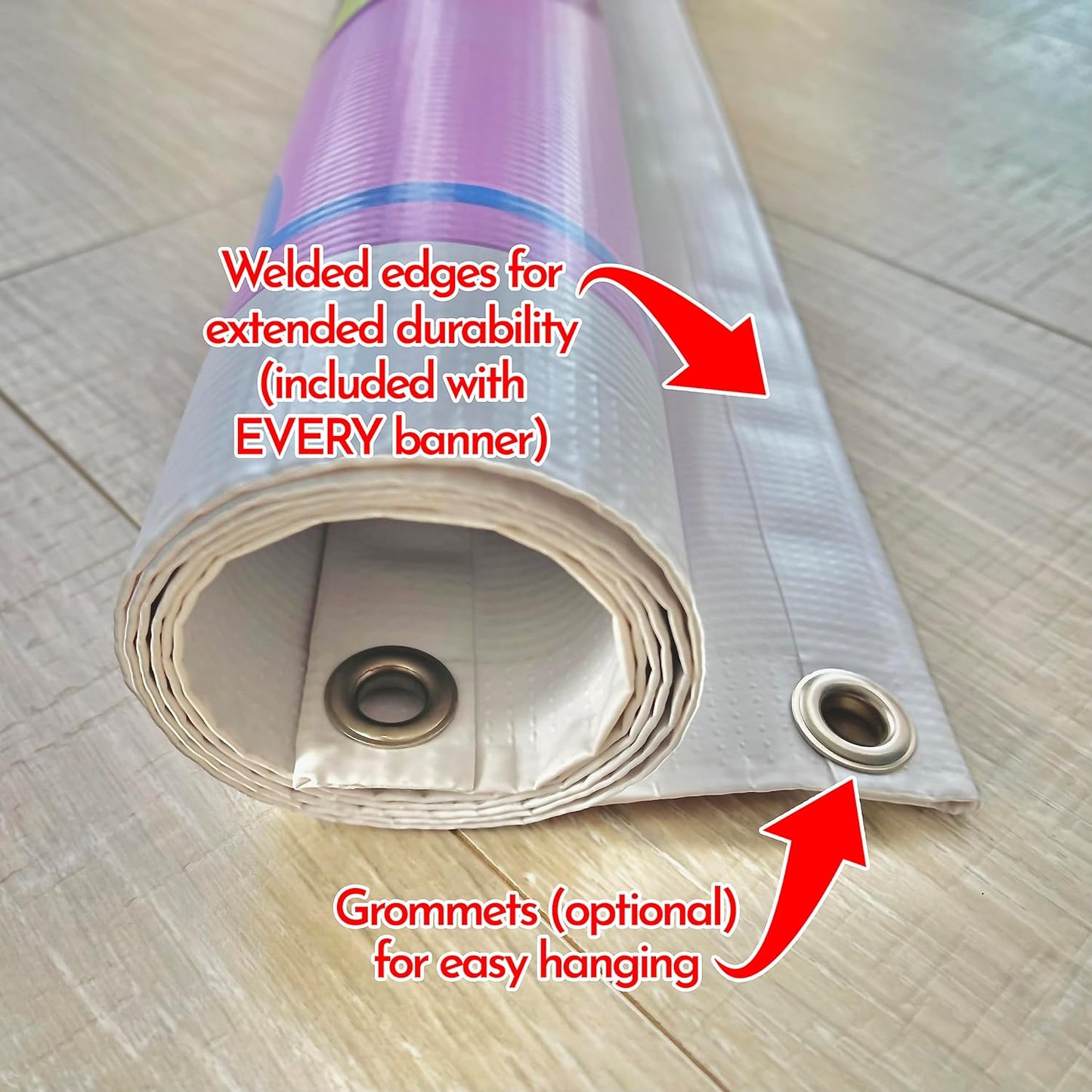 Custom Design - Any Size Vinyl Banner - Full Color - Made in USA - Business, Storefront, Birthday Party, Graduation, Outdoor Events, Garage, Shop, Baby Shower, Backdrop - Fast Turnaround (7' x 25')