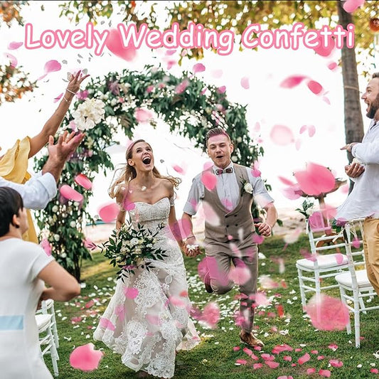 Real Pink Rose Petals – 180+PCS Freeze Dried Flower Confetti for Wedding, Proposal, Romantic Night, Table Centerpiece Décor (1.75oz/50g)
