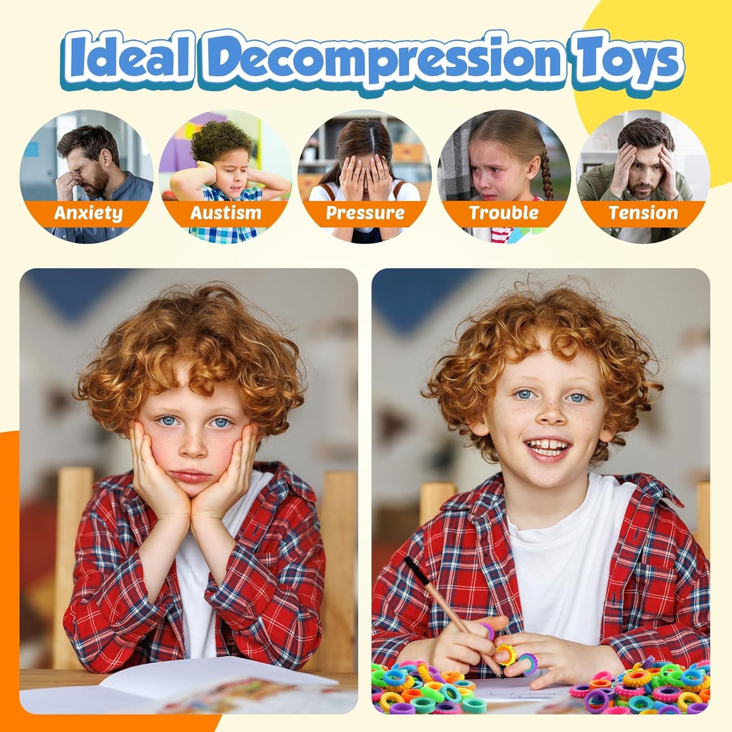 Fidget Toys Party Favors for Kids: 50 Pack Spinner Rings Bulk - Treasure Box Stress Toys for Teacher Classroom Prizes - Fun Goodie Bags Stuffers for Birthday Party Gifts Boys Girls