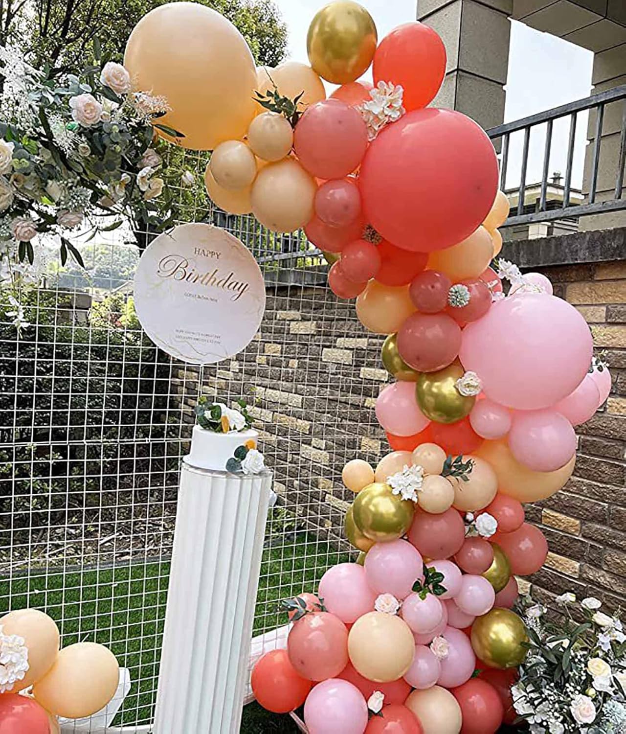 KALOR 18 Inch Coral Red Balloons, 10 Pcs Matte Latex Balloons Big Round Balloons for Wedding, Baby Shower, Birthday Party and Event Decoration