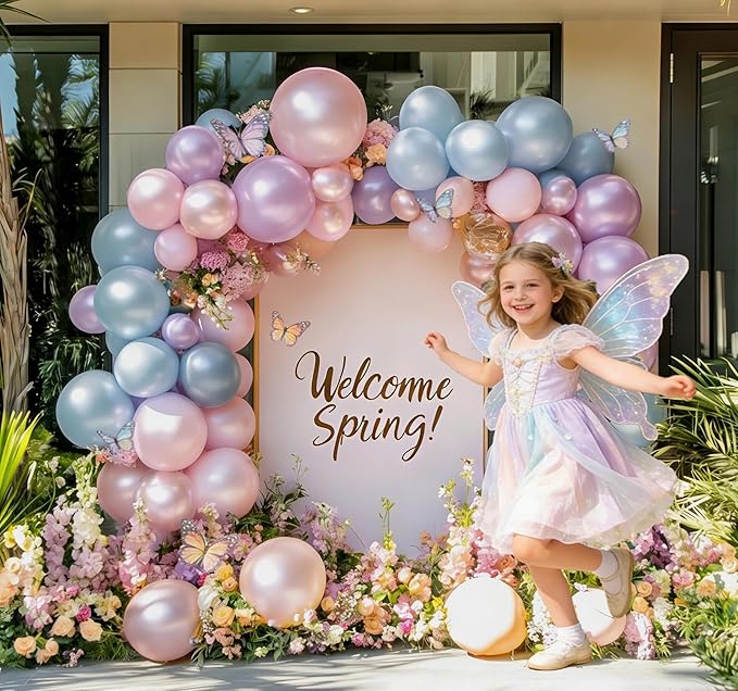 Pearl Pink Balloons Double Stuffed Pastel Light Pink Balloon Arch Kit Thick Latex Different Sizes 18/12/5in Balloon Garland for Birthday Wedding Baby Shower Bridal Mother‘s Day Party Decor