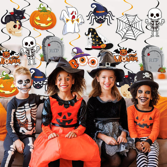 40Pcs Halloween Hanging Swirl Decorations – Ceiling Decor That Fills Empty Space and Makes Any Room Feel Hauntingly Complete