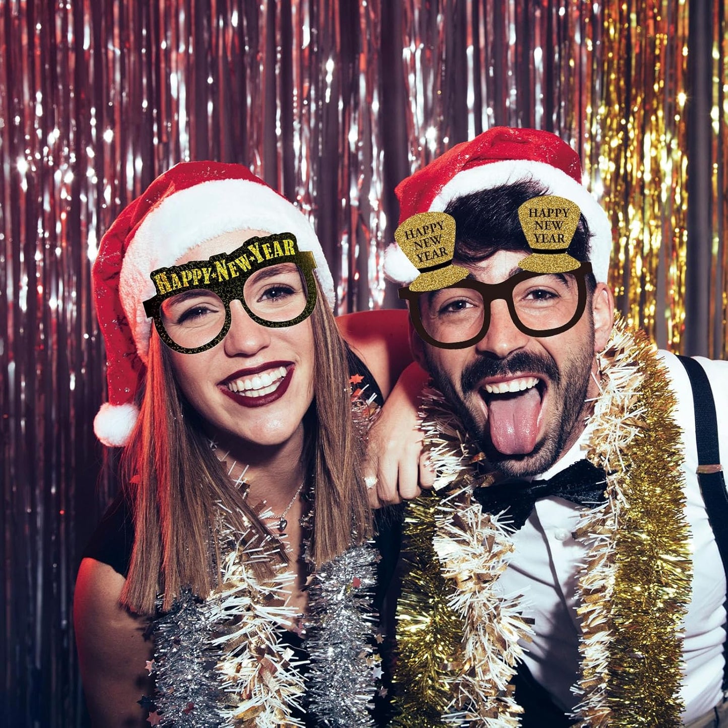 39 Pieces New Years Eve Party Supplies 2026,Happy New Year Headband Tiara, New Year Glasses 2026