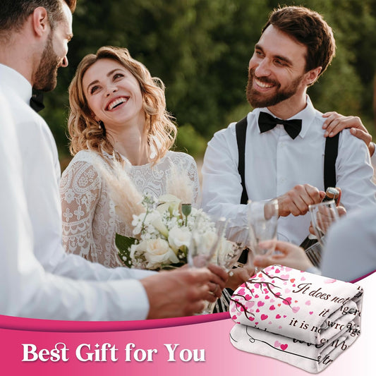Wedding Gifts for Couples 2025, Soft Flannel Wedding Blanket, Bridal Shower Gifts for Bride to Be, Anniversary Mr and Mrs Gift, Marriage Gift for Newlyweds Bride, 50 x 60 inches