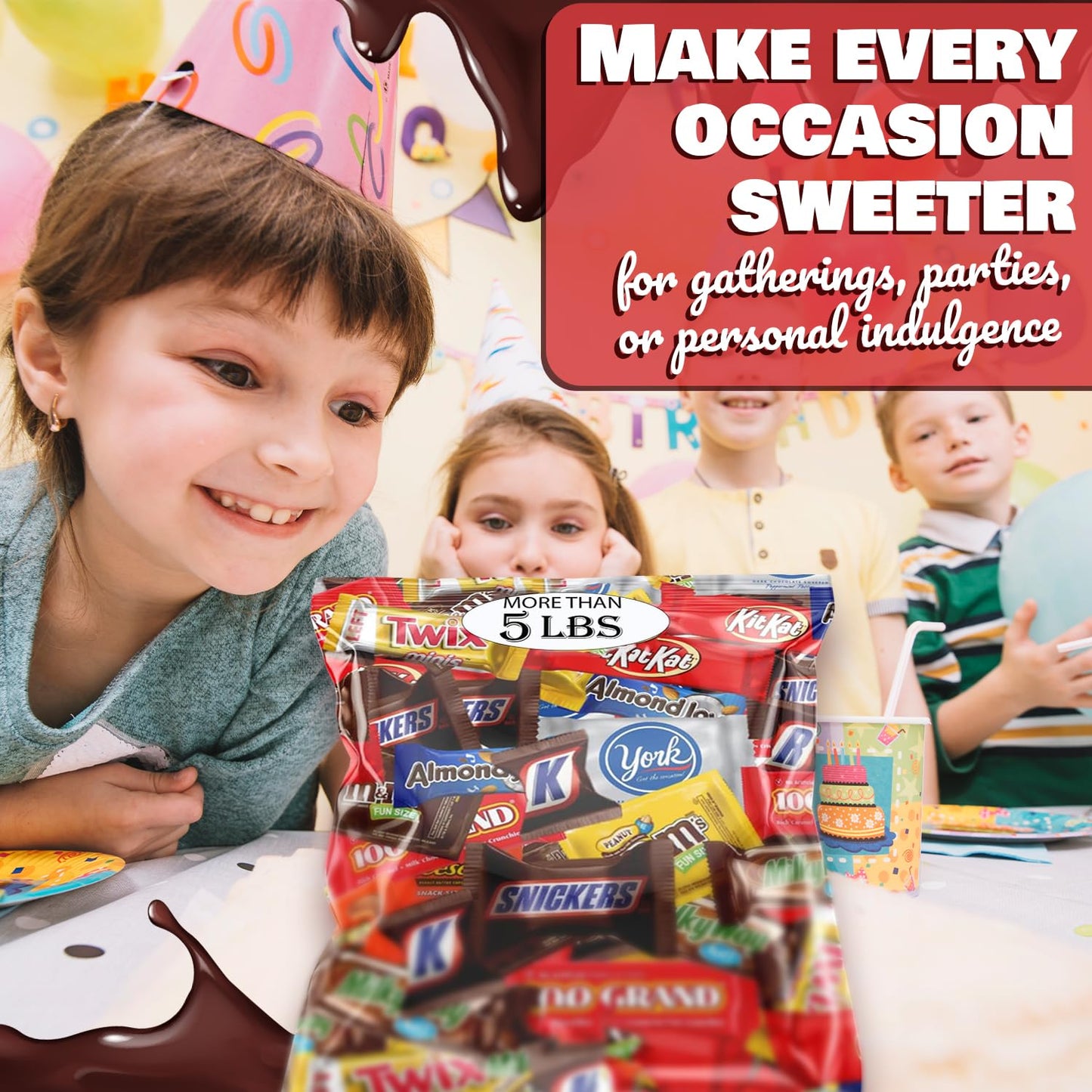 Assorted Chocolate Candy Variety Pack - Assorted Bulk Chocolate Mix - Individually Wrapped Party Chocolate Assortment - Chocolate For Every Occasion More Than 5 Pounds