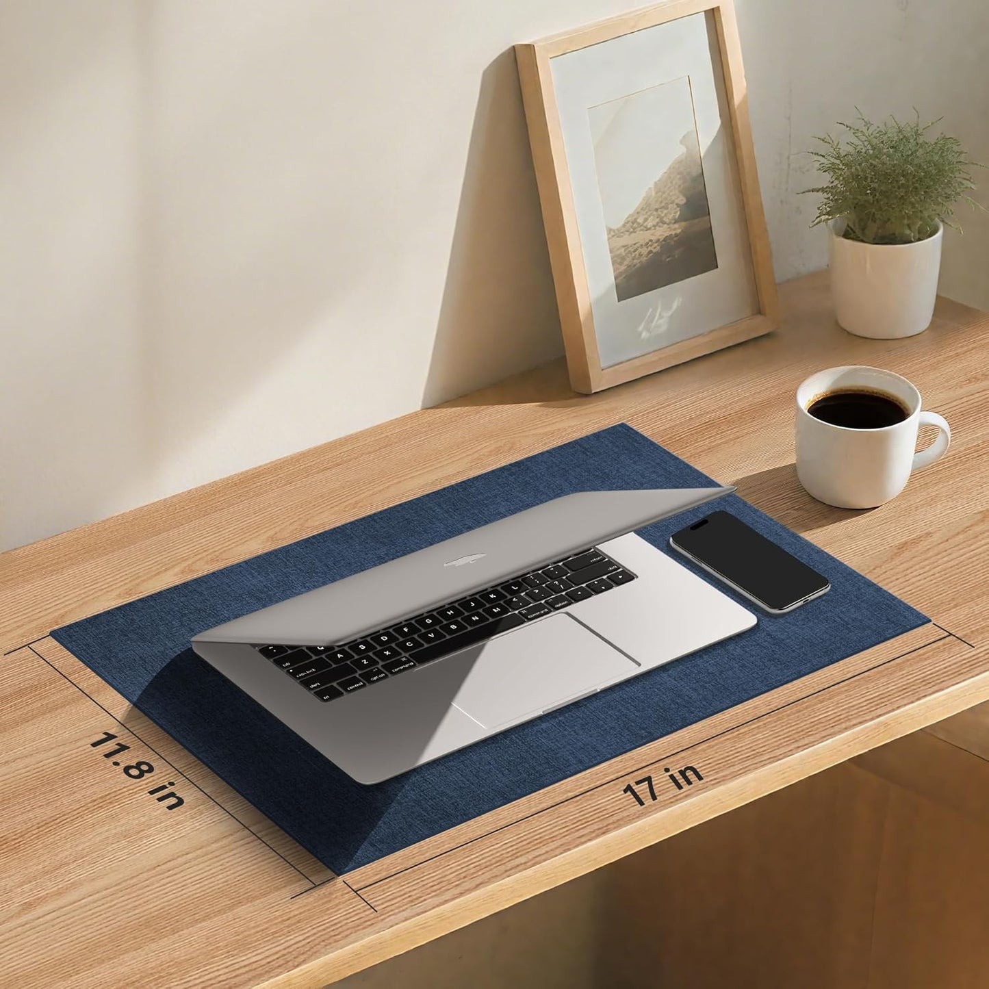 DOLOPL Placemats Set of 12, Reversible Wipeable & Heat Resistant Place Mats, Modern Faux Leather Table Mats for Kitchen, Neutral Waterproof Tablemats for Dining Table Decor, Wedding, Party(Navy Blue)