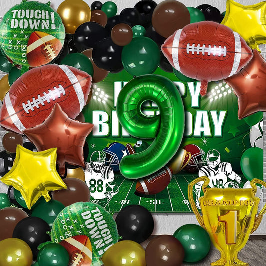 Football Balloons Set Football Birthday Party Decorations Football Touchdown Sports Theme Birthday Party Decoration, Tailgate Game Day Football Theme Supplies Birthday Party Decorations