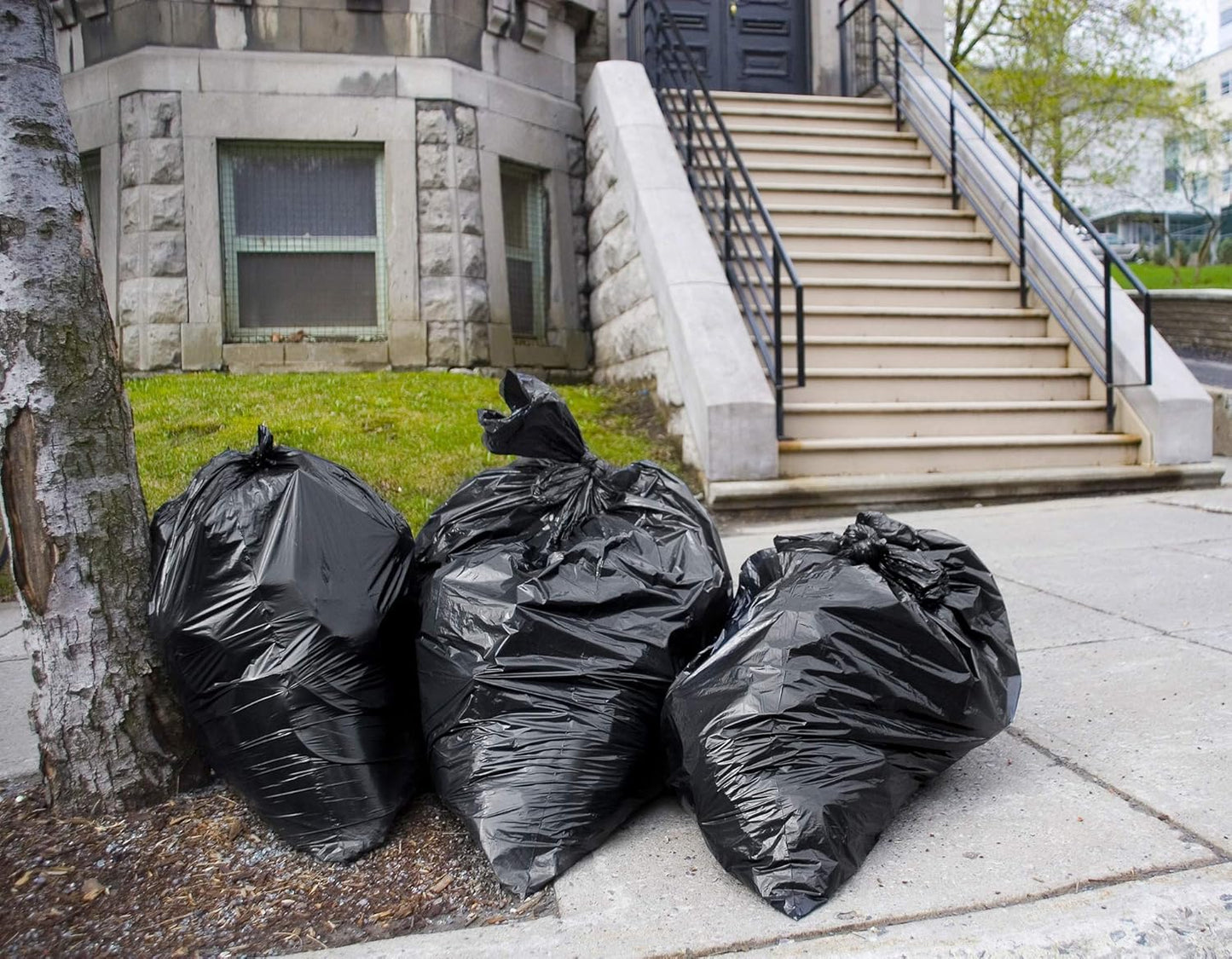 Tasker 55-60 Gallon Trash Bags Heavy Duty | Value 50 Count Bags w/Ties | Extra Large Industrial Trash Bags 55 Gallon, Lawn and Leaf Bags, Extra Large Outdoor Contractor Trash Can Liners, 50-60 Gallon