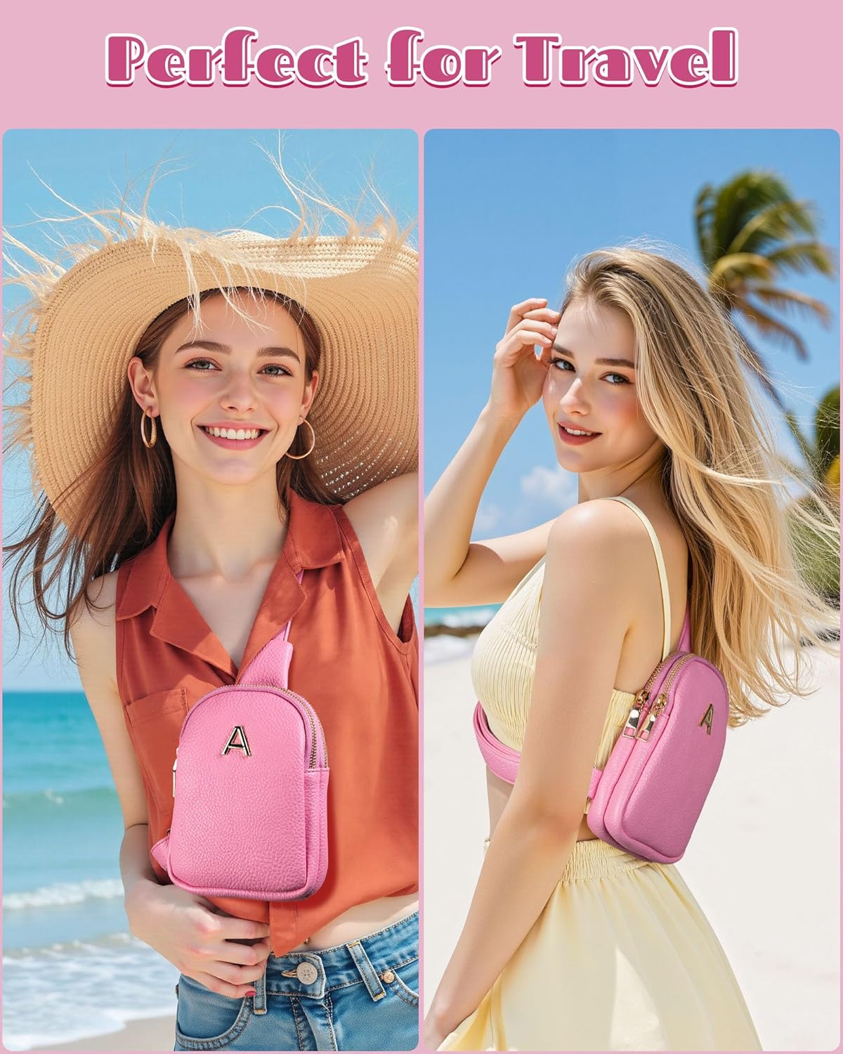 Personalized Gifts for Teen Girls, Initial Crossbody Bags for Women Trendy, Sling Purse for Girl, Cute Fanny Pack