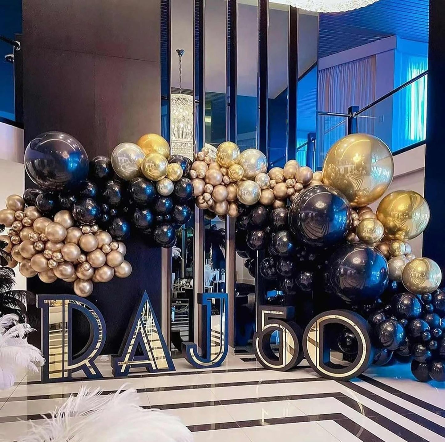 KALOR 18 Inch Black Balloons, 10 Pcs Black Matte Latex Balloons Big Round Balloons for Wedding, Baby Shower, Birthday Party and Event Decoration