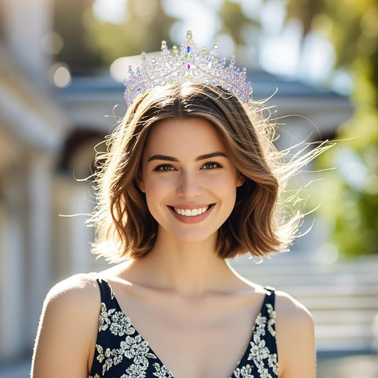 Kamirola Crystal Crowns and Tiaras Headband for Girl or Women Birthday Party Wedding Prom Bridal Halloween Christmas (TR19)