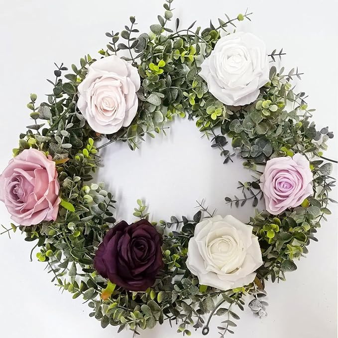 6 Pack Artificial Eucalyptus Garland, 5.5ft Faux Eucalyptus Vines with Lifelike Silver Dollar Leaves, Handmade Greenery Garland for Wedding Arch Decor, Table Runner, Home Party Backdrop