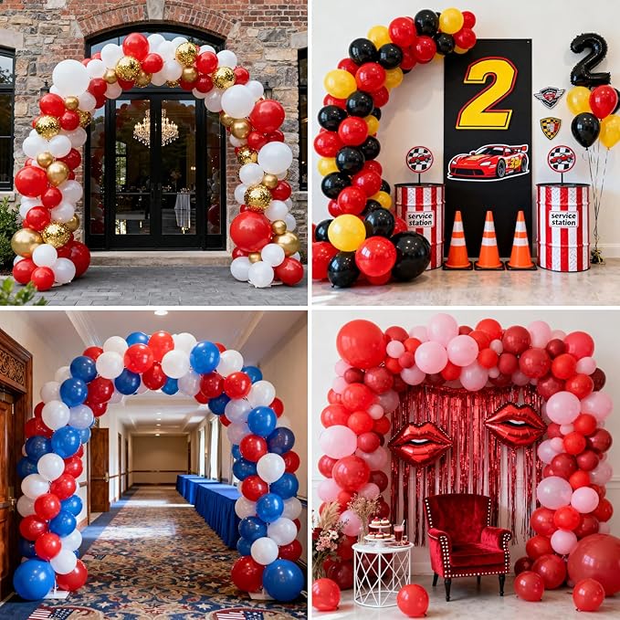 Patimate Red Balloons 30 Pack 18 Inch Matte Red Latex Balloons for Birthday Valentine's Day Christmas Independence Day Graduation Wedding Anniversary Engagement Bridal Shower Party Decorations