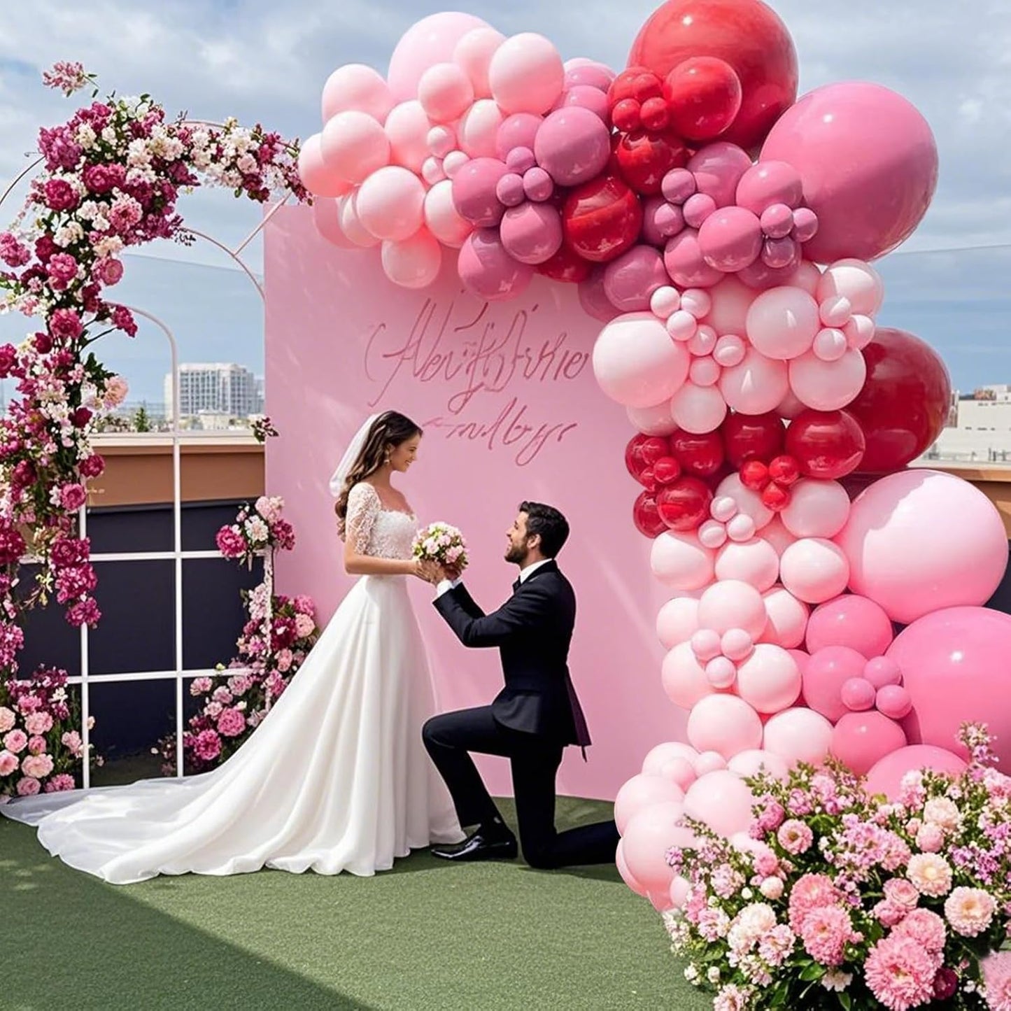 Hot Pink Balloons 60 PCS 12 Inch Magenta Fuchsia Dark Pink Balloon for Birthday Party Baby Shower Bridal Shower Valentine's Day Arch Kit Garland