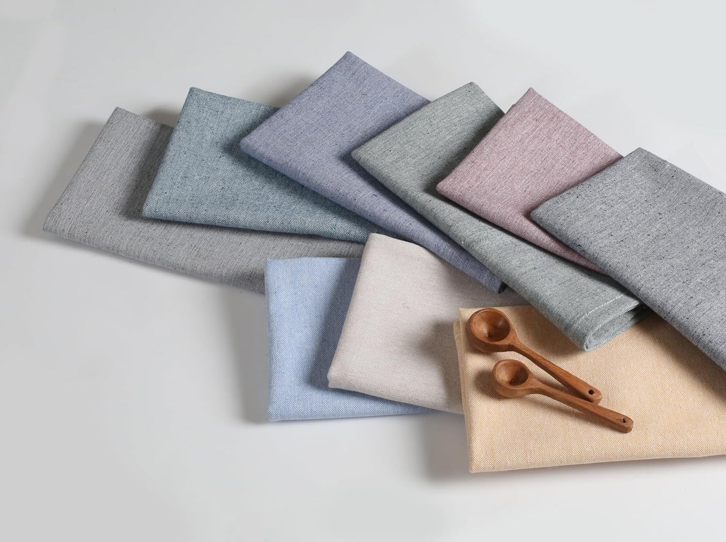 Native Fab Solid Cloth Napkin Set of 4, 100% Cotton, Washable, Reusable Dinner Cloth Napkin 17x17 inches, Table Decor Napkins for Dinner, Events, Chambray Ink Blue