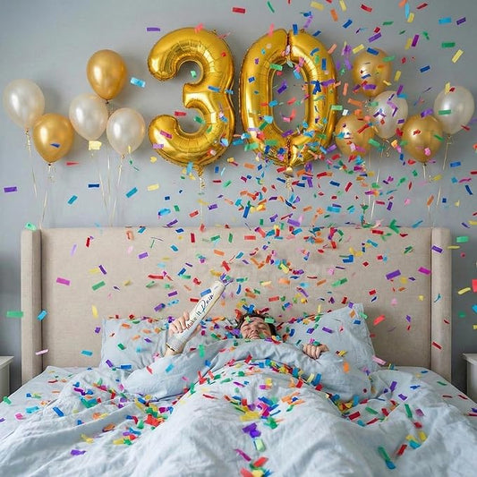 PrimePure Confetti Cannon Party Poppers - Biodegradable Multicolor Rectangular Confetti Poppers - 6 Pack - Party Cannon Shooters Gun for Wedding, Birthdays, Celebrations