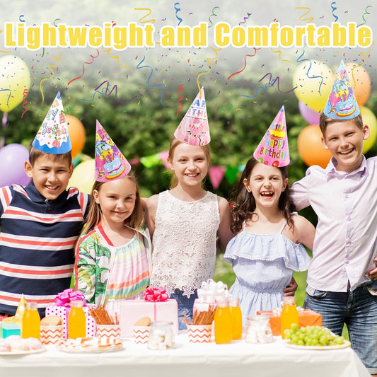 CANREVEL Party Hats for Kids and Adults, Party Supply for Party Decorations, Party Headwear for Birthday Celebration