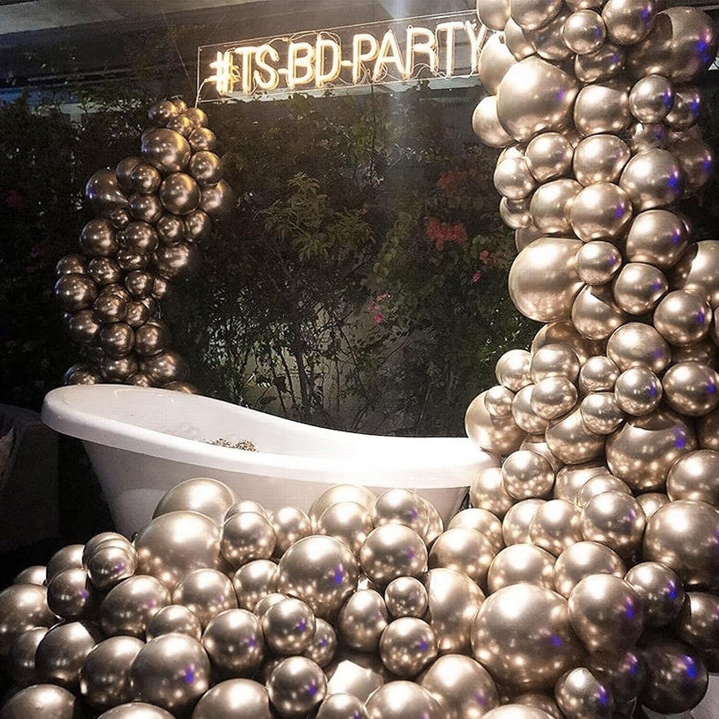 PartyWoo Metallic Chrome Gold Balloons, 100 pcs 12 Inch for Balloon Garland Arch, Party Decorations, Birthday, Wedding - Gold-G127