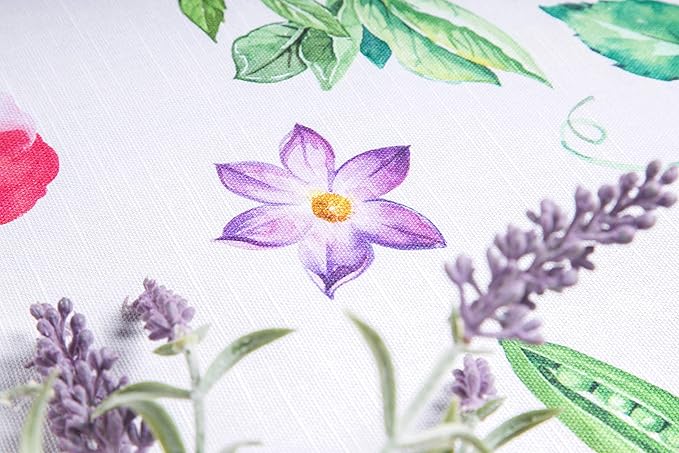 Maison d' Hermine Table Cloth Rectangle Table 100% Cotton 70 x 120 Inches Tablecloth Reusable Decorative for Dining Room Farmhouse Home Valentines Day Decorations Spring Summer - Giverny