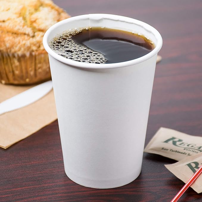 Paper Cups 20 oz 200 Pack for Coffee & Tea Made in USA | Bulk 200 Count for Home, Office, Restaurants & Parties | Recyclable Disposable 20 Ounce To-Go Cups for Hot Drinks