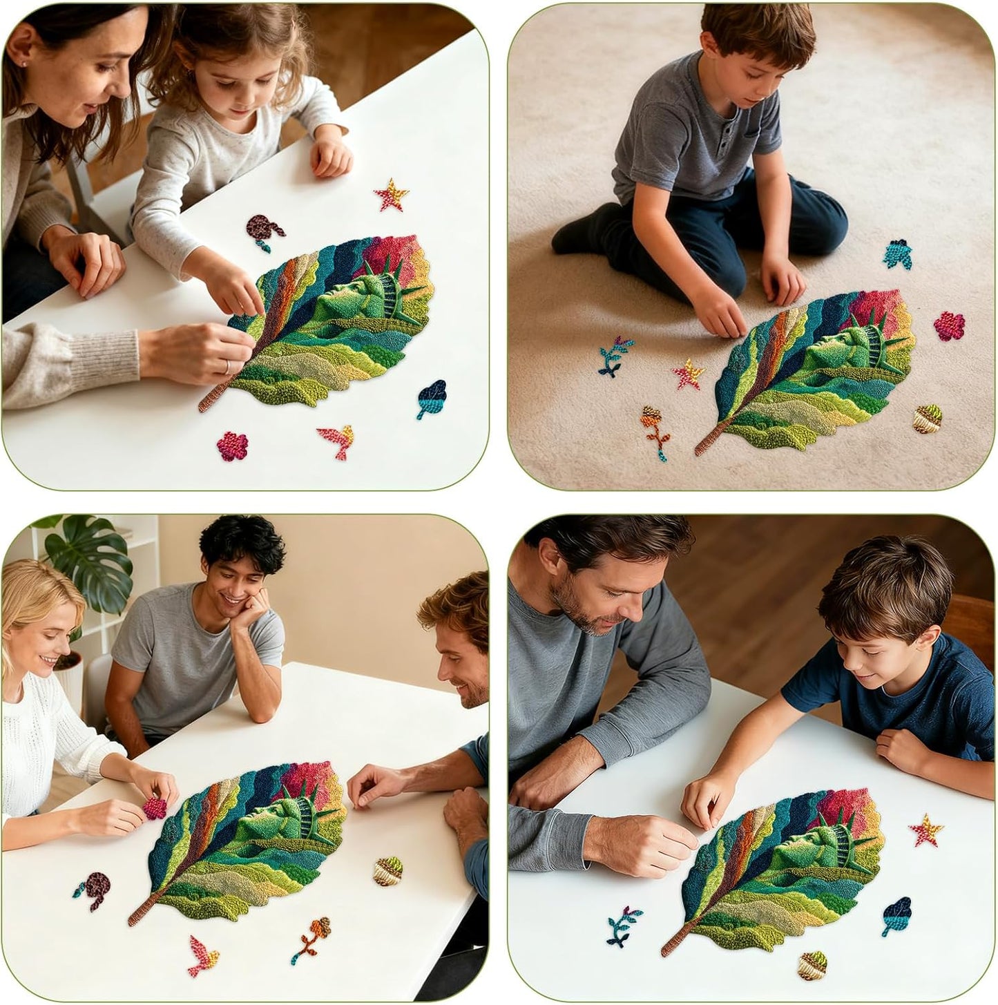 MYS A·U·R Wooden Puzzles for Adults, Freedom Leaf Jigsaw Puzzle 500pcs, 14.2X19.3in, Creative Wooden Puzzle, Wood Puzzles Adult for Stress Relief Gifts & Relaxation