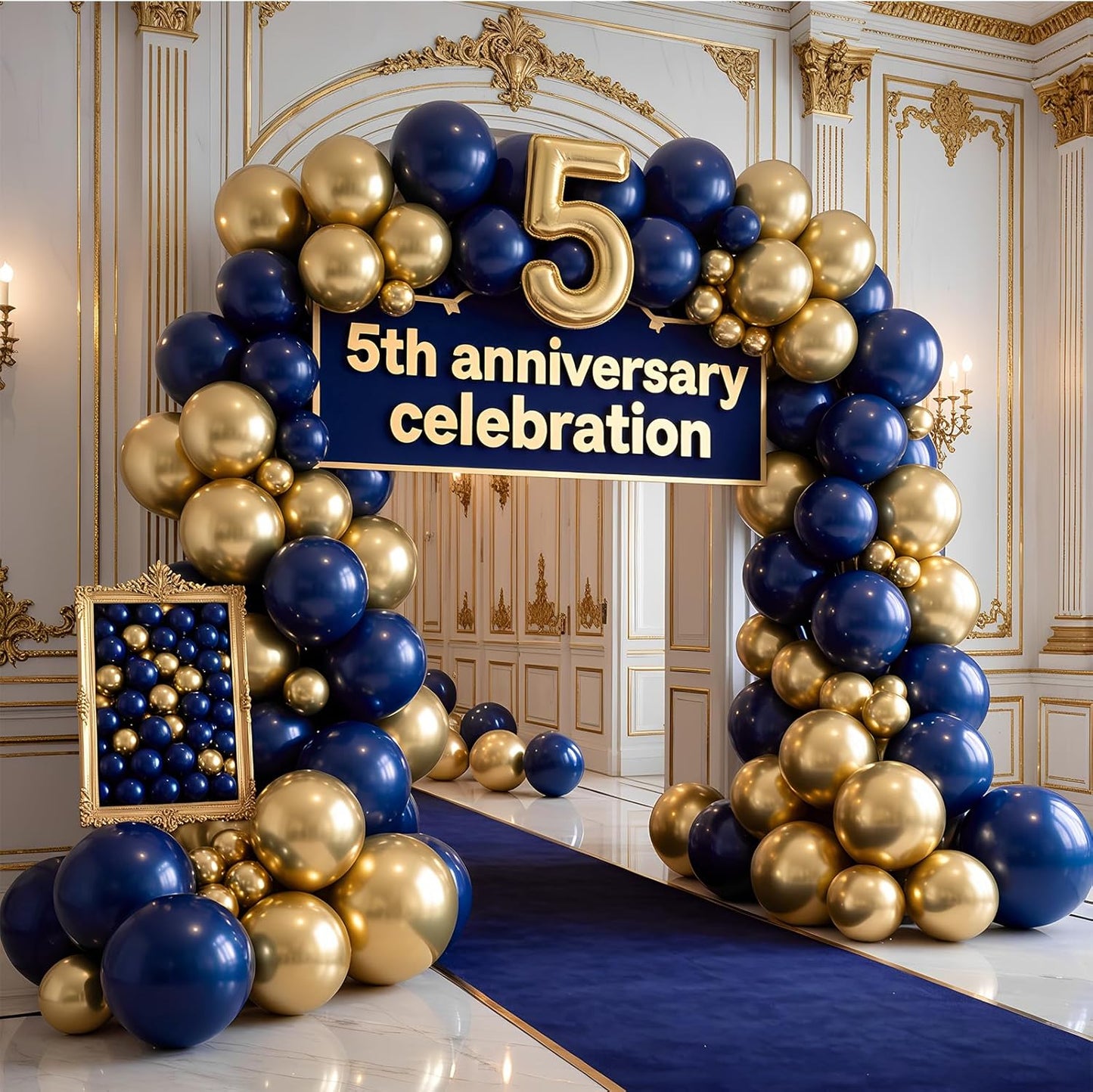 Navy Blue Balloons 100 Pack – 12 Inch Dark Blue Latex Balloons for Baby Shower, Graduation & Birthday Party