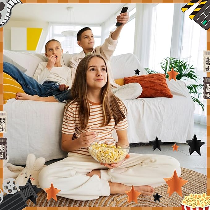 70 Pcs Orange and Black Star Centerpieces Halloween Party Birthday Graduation Decorations 3D 2025 Table Decor 3 Sizes 8" 5" 3" Citrus Thanksgiving Trick or Treat Spooky Ghost Party Bar Decoration