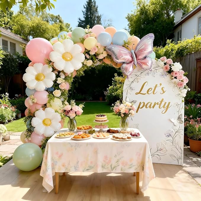 Daisy Balloon Arch Kit, 172Pcs Spring Summer Daisy Theme Party Balloon Decorations for Birthday Wedding, Graduation Ceremony, Outdoor Garden Decor, Mother's Day Holiday Decoration