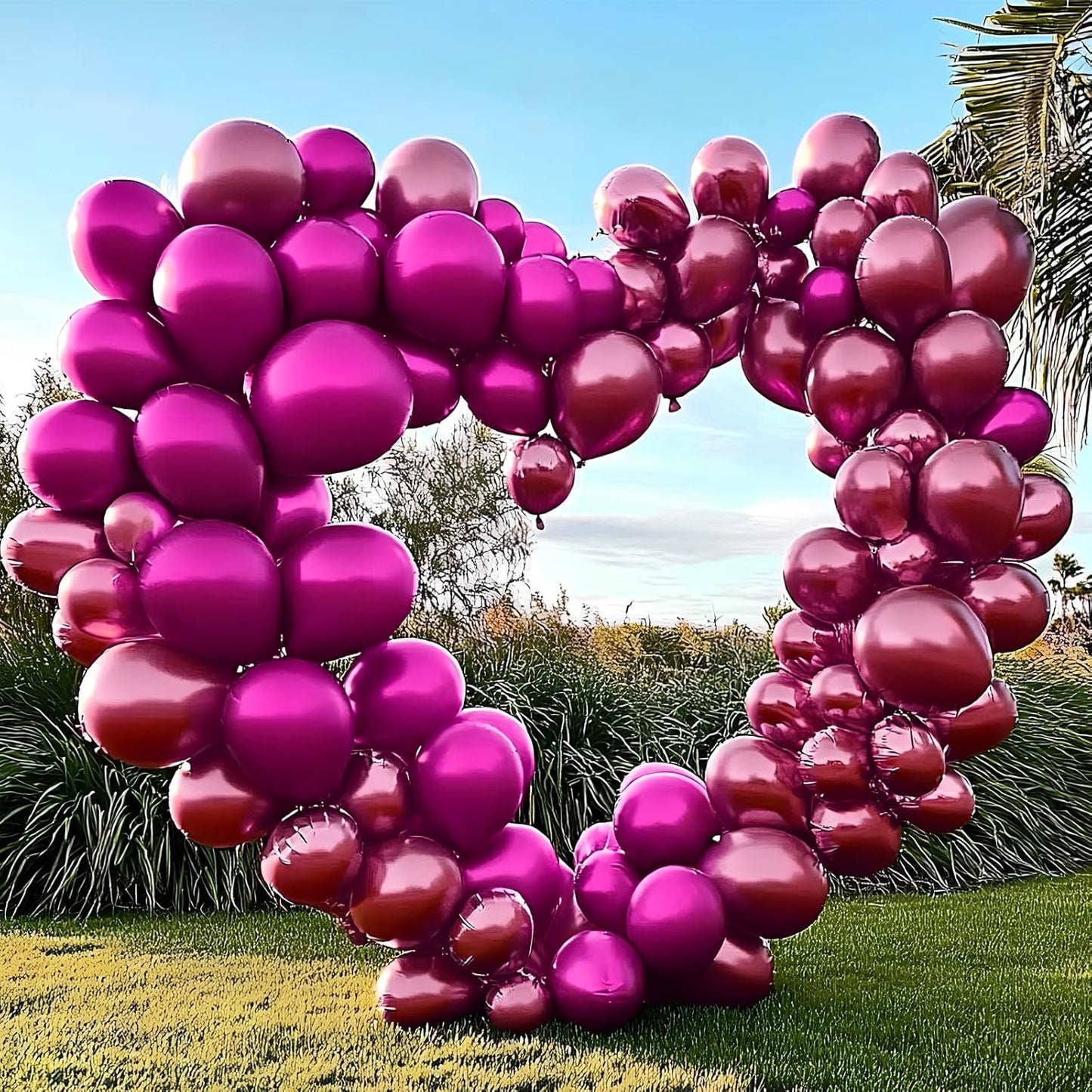 Pink Metallic Chrome Latex Balloons, 150 pcs 5 inches Round Helium Pink Metallic Chrome Balloons for Birthday Baby Shower Wedding Birthday Valentine's Day Party Decorations