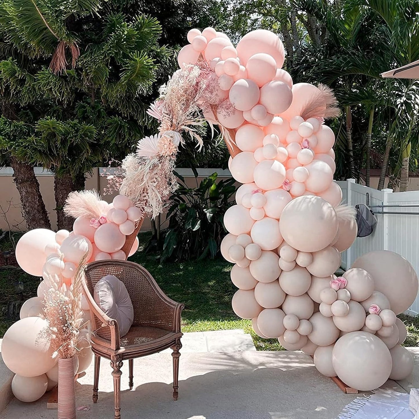 PartyWoo Beige Balloons 50 pcs 12 Inch Cream Ivory Sand White Nude Balloons Wedding Bridal Graduation Baby Shower Gender Reveal Birthday Boho Party Decorations White-F60