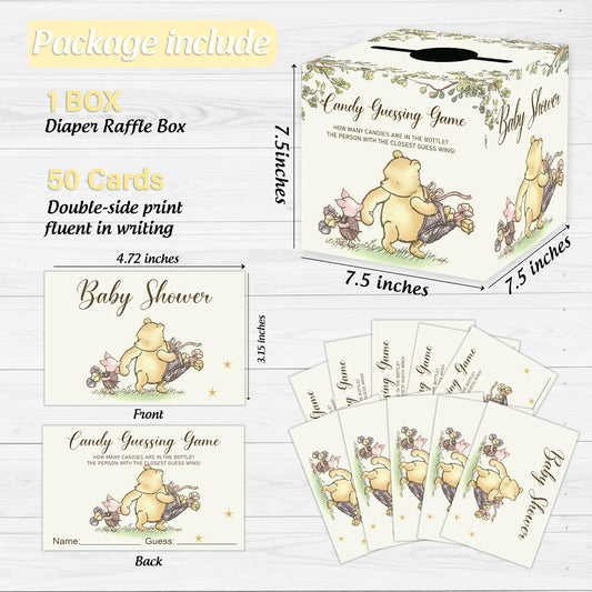 Winnie Baby Shower Decorations-the Pooh Baby Shower Games-Winnie Party Decorations-Guess How Many Candies Baby Shower Decorations,grey