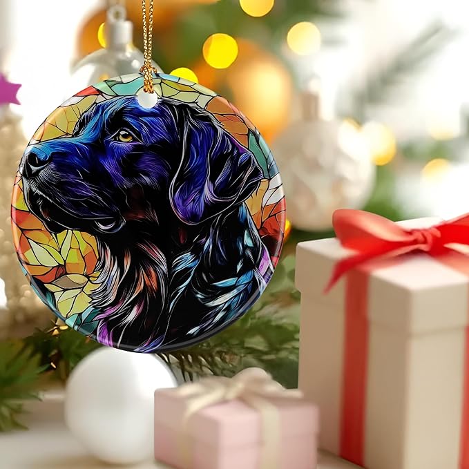 Black Labrador Retriever Ornament, Christmas Ornament – Christmas Tree Decor, Holiday Decoration, Stocking Stuffer, Festive Gift Idea, Gifts for Dog Lover, Dog Owner, Friends, and Family