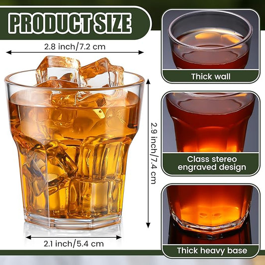 Tioncy 50 Pcs Acrylic Drinking Glasses 5.4 oz Small Whiskey Glass Clear Shot Glasses Bulk Unbreakable Stackable Oktoberfest Drinkware Mini Beer Mug for Drinking Bars Wine Vodka