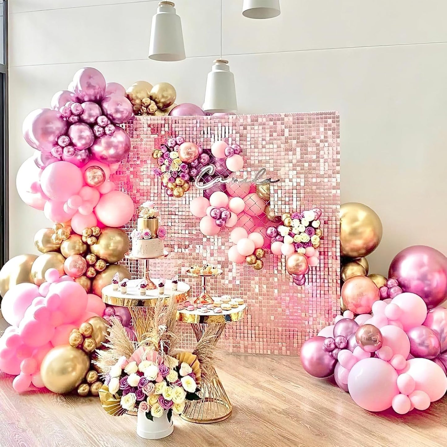 PartyWoo Metallic Pink Large Balloons 4 pcs 36 Inch Big Jumbo Giant Pinkish Purple Latex Helium Balloons for Graduation Wedding Baby Shower Bachelorette Birthday Party Decorations Pink-G108