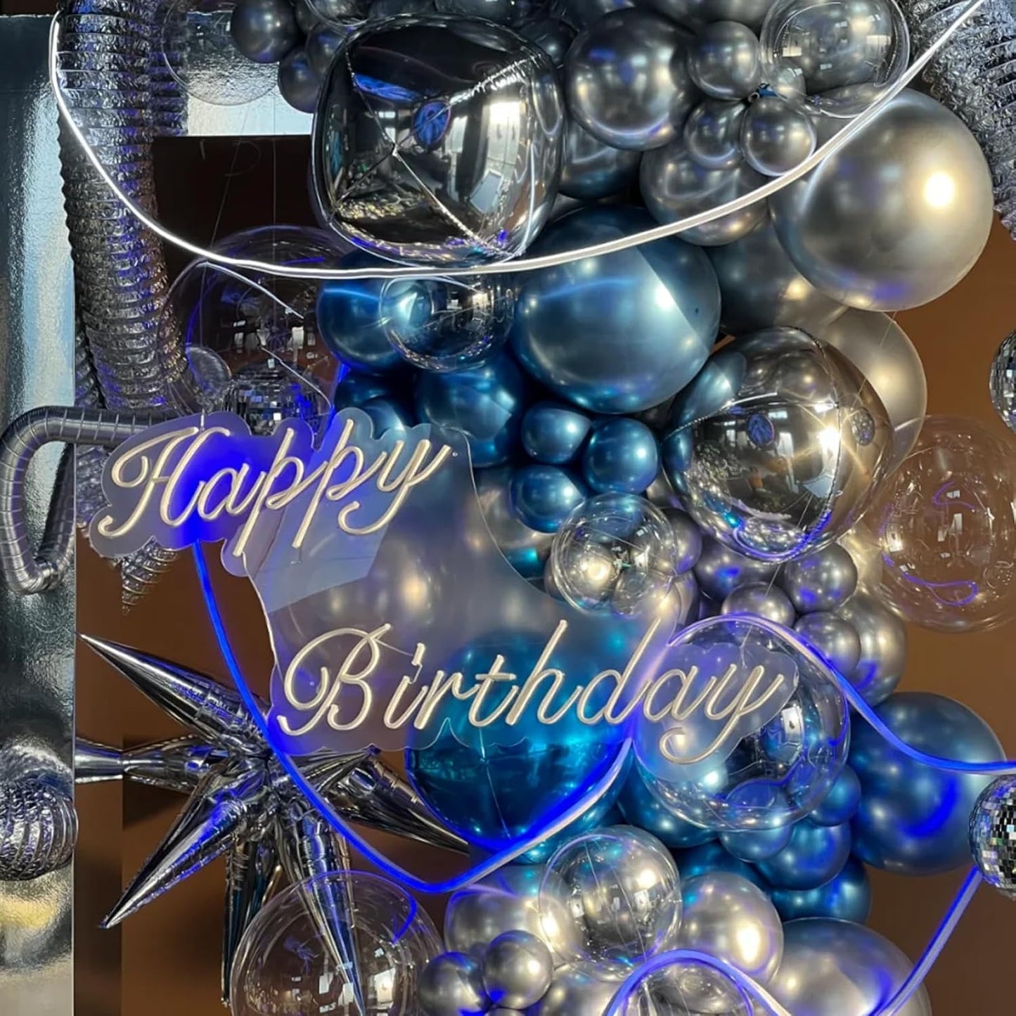 Metallic Blue Balloons, 66pack 12inch Chrome Blue Latex Party Balloons for Birthday Baby Shower Graduation Wedding Gender Reveal Anniversary Party Decorations