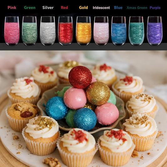 Twisweet Blue Edible Glitter for Drinks, Food Grade 10g Sparkling Sprinkles Cake Decorating Supplies, Edible Luster Dust for Cocktail Beverages, Food Coloring Shimmer Powder for Cupcakes Cookies Cake Decorations