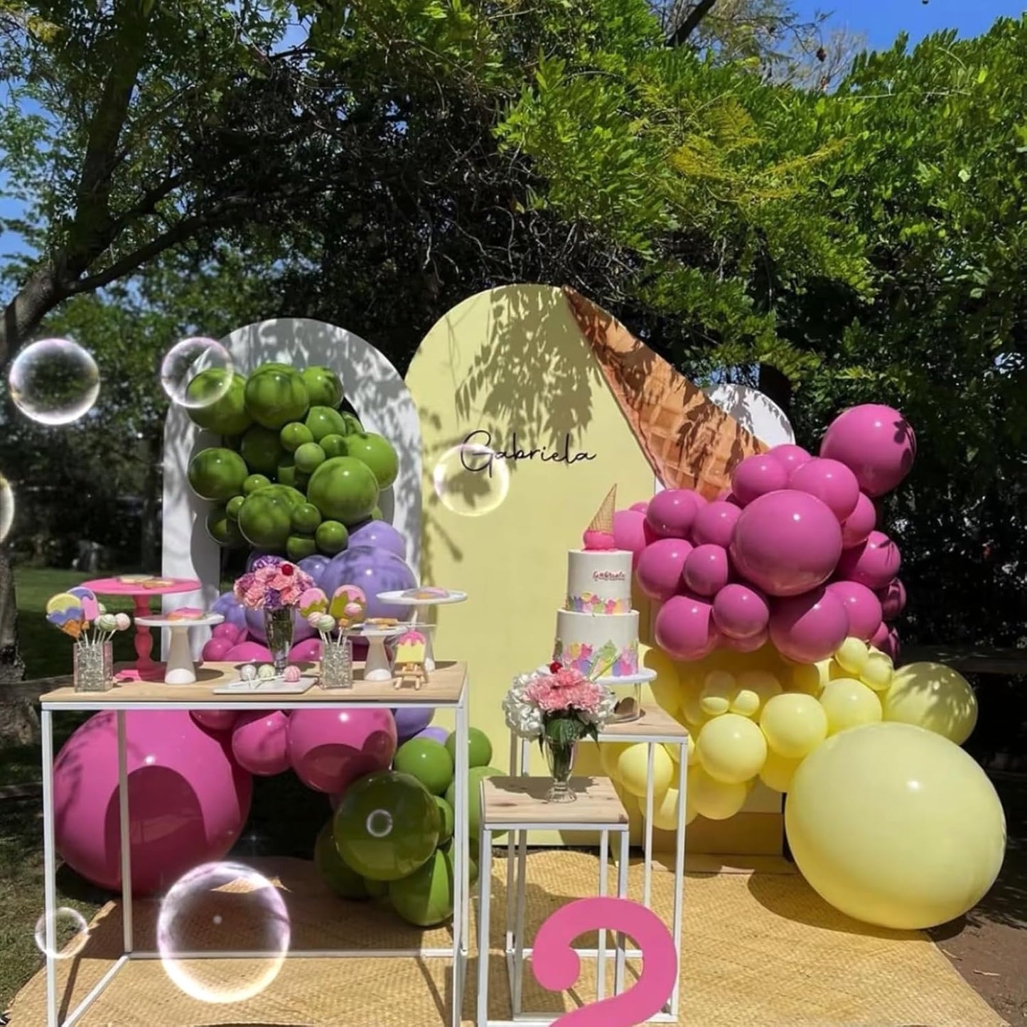 15Pcs 24 Inch Balloons Macaron Blue Giant Round Balloons Large Balloon for Festival, Christmas, Birthday Party Decorations