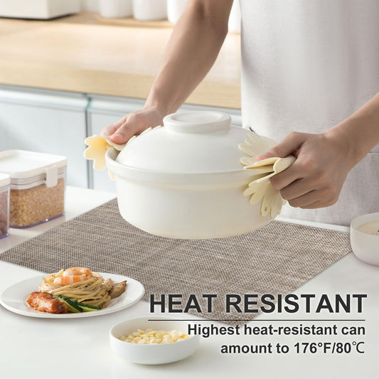 Vinyl Placemats Set of 6, PVC Woven Washable Non-Slip Table Mats, Heat Resistant Wrinkle Free Place Mats for Dining Table, Easy to Clean (6, Cappuccino)