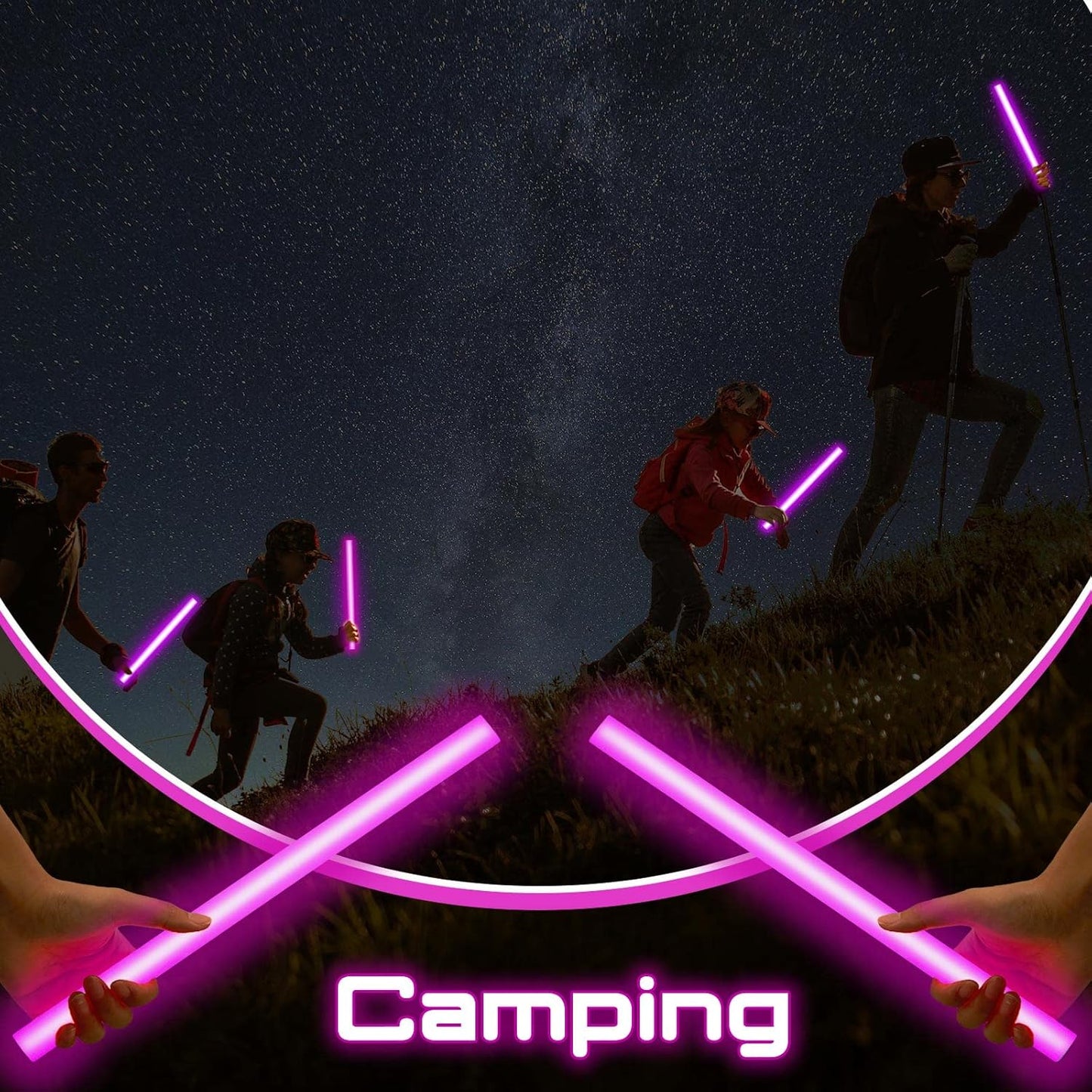 Lewtemi 10 Pcs Large Glow Sticks Big Giant Jumbo Halloween Christmas Emergency Light Stick for Camping Accessories, Survival Kit