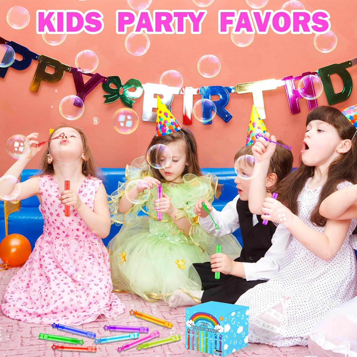 Bulk Mini Bubbles Party Favors for Kids 100-300 Pack, Small Christmas Birthday Pinata Goodie Bag Stuffers Fillers Non Candy Treats for Toddlers, Bulk Toys Prizes Rewards for Carnival Games, Wedding