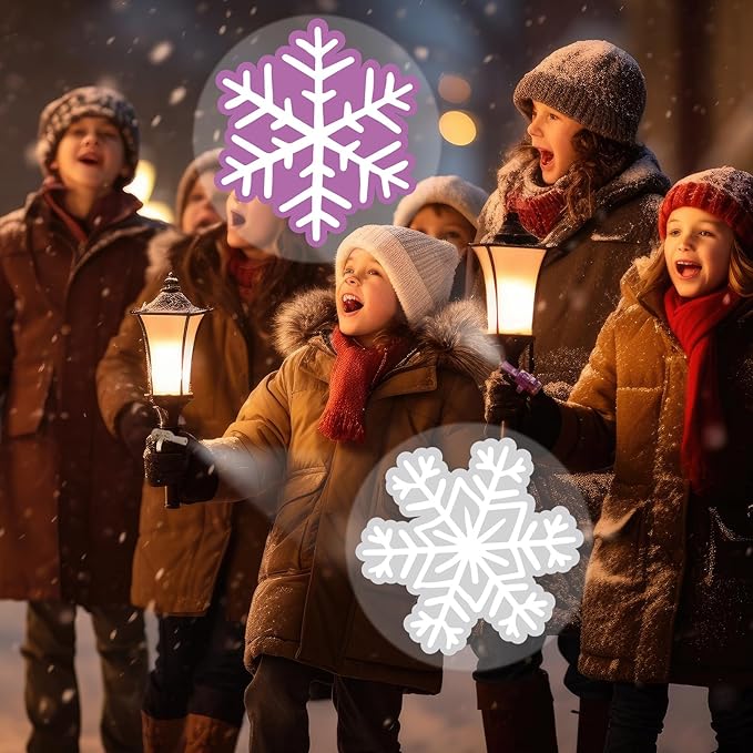 Tuanse 36 Pcs Snowflake Party Favors Snowflake Lights Gifts Bulk for Kids Glow in The Dark Snow Icy Finger Lights Classroom Rewards Prizes Gifts for Birthday Summer Valentine Winter Boys Girls