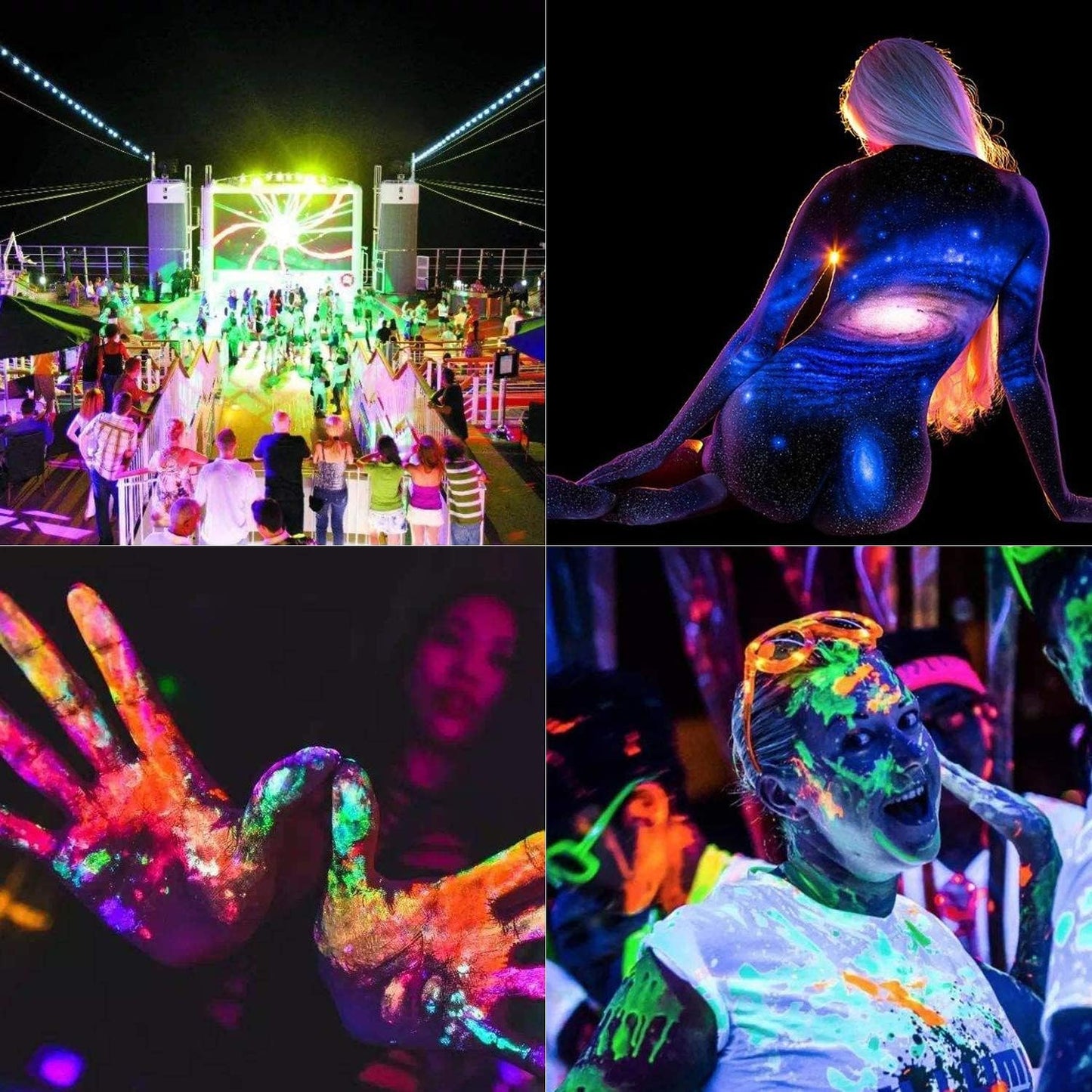 Black Lights HWay 200W LED Black Purple Lights Flood Light with Plug(6ft Cable) for Blacklight Party, Stage Lighting, Aquarium, Body Paint, Fluorescent Poster, Neon Glow in The Dark Night