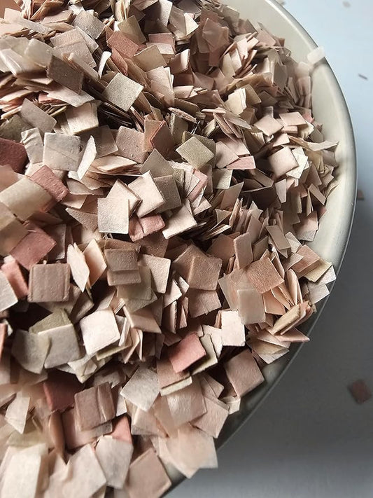 Soft Blush Champagne Peach Ivory Confetti Biodegradable Tissue Paper Flower Basket Aisle Decorations Decor (75g/2oz)